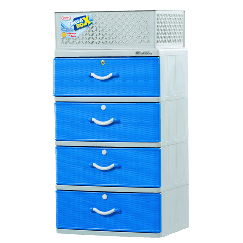 Mega Box Drawer 4 Layer - Blue