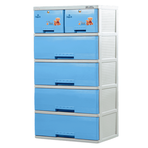 Zooey Adora Drawer / Storage / Cabinet 5 Layer - Blue