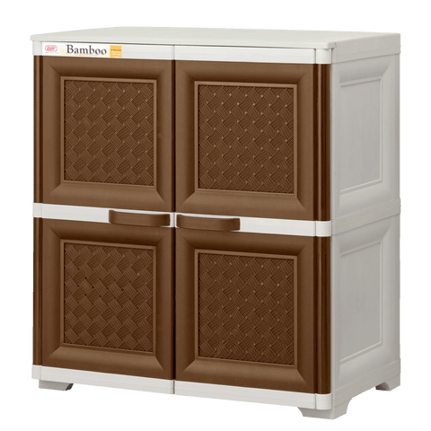 Zooey Bamboo Rattan Cabinet / Storage - Mocha