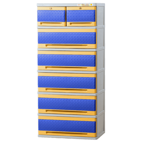 Zooey Dreamy 2-Tone 6-Layer Drawer - Beige Blue