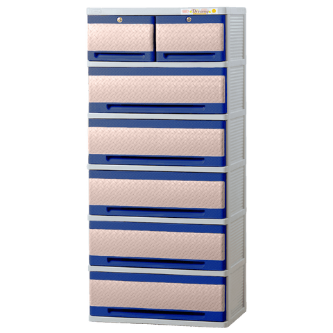 Zooey Dreamy 2-Tone 6-Layer Drawer - Blue Cream