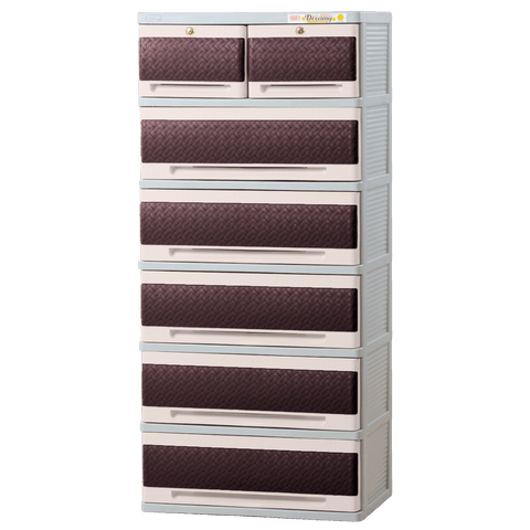 Zooey Dreamy 2-Tone 6-Layer Drawer - Choco