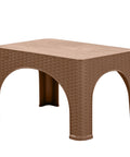 Zooey Modern Rattan Center Table - Mocha