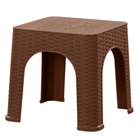 Zooey Modern Rattan Side Table - Mocha
