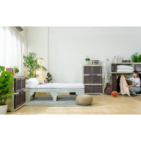 Zooey Narra Rattan Cabinet