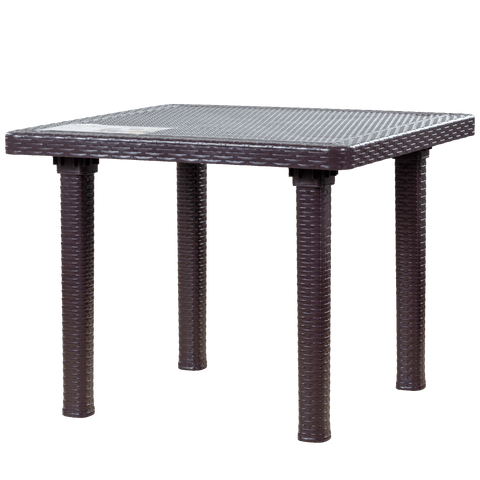 Zooey Palmera 4-Seater Rattan Table - Choco