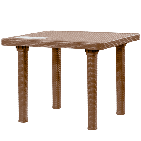 Zooey Palmera 4-Seater Rattan Table - Mocha