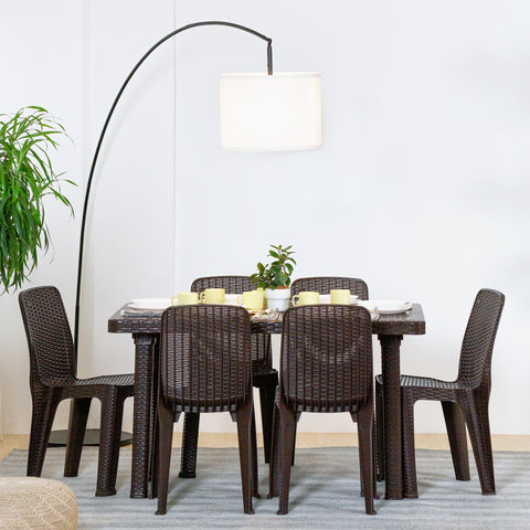 Zooey Palmera 6-Seater Rattan Table