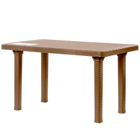 Zooey Palmera 6-Seater Rattan Table - Mocha