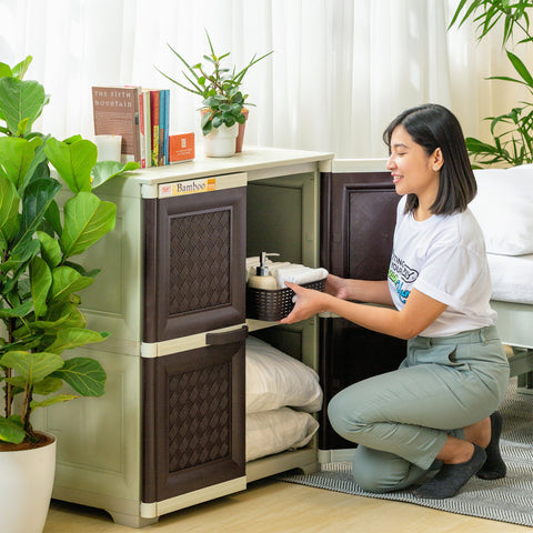 Bamboo Rattan Cabinet
