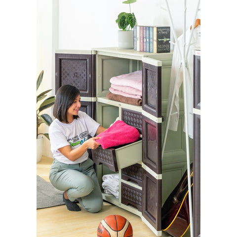 Acacia Rattan Cabinet