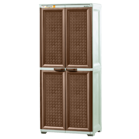 Elegant Rattan Cabinet - Mocha