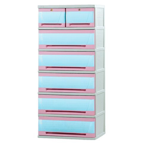 Harmony Drawer 6 Layer - Blue Pink