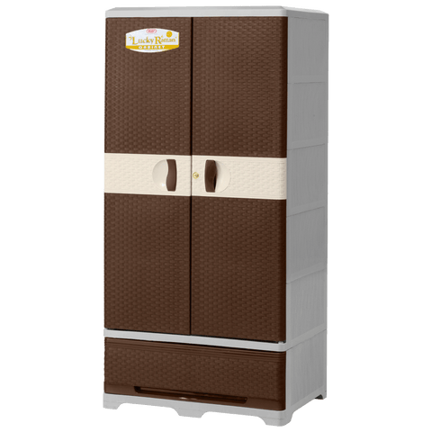 Lucky Rattan Cabinet 1 Drawer - Mocha