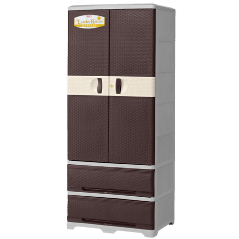 Lucky Rattan Cabinet 2 Drawer - Choco