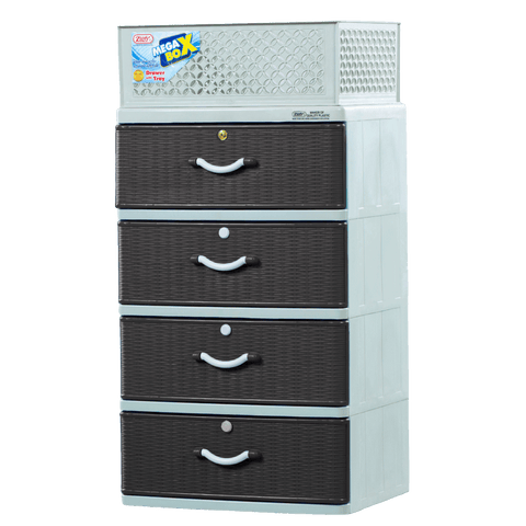 Mega Box Drawer 4 Layer - Choco