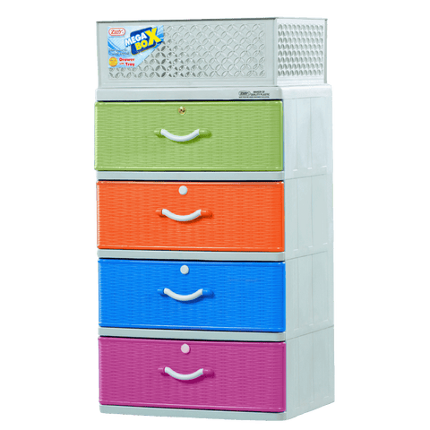 Mega Box Drawer 4 Layer - Multi-Color