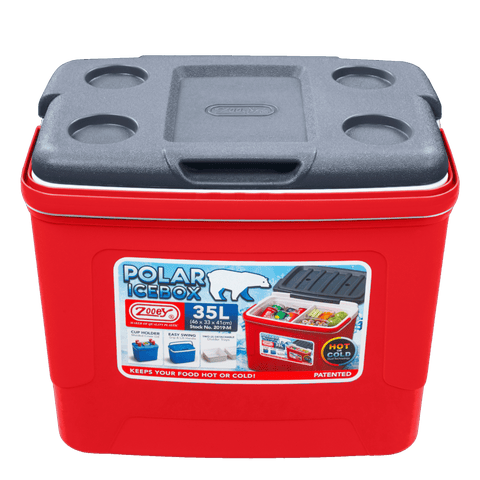 Polar Icebox Glass Medium - Grey Red
