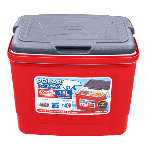 Polar Icebox Plain Small - Grey Red