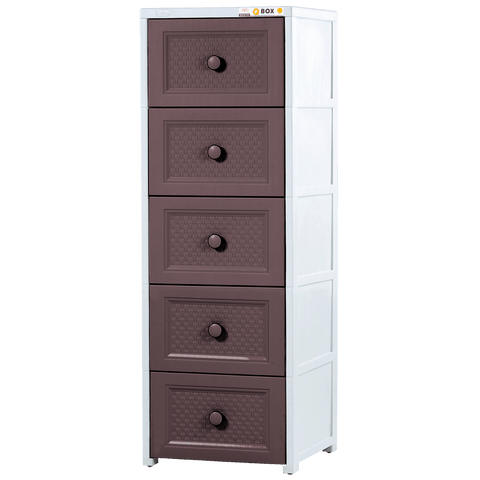 Q-Box Drawer on Wheel 5 Layer - Choco