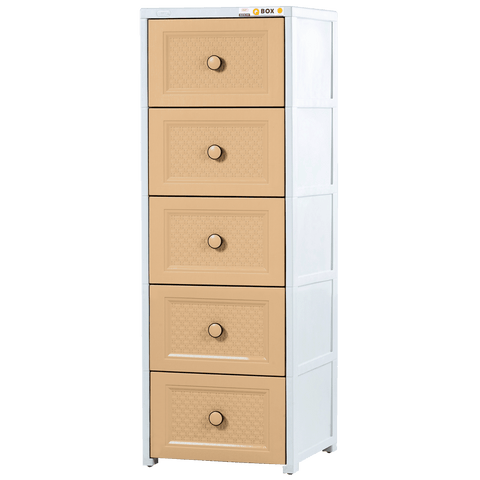 Q-Box Drawer on Wheel 5 Layer - Beige