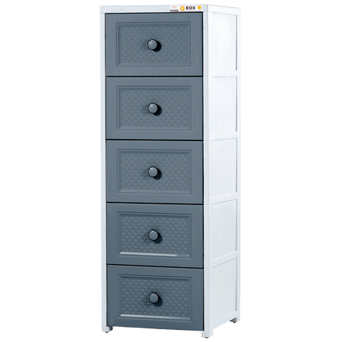 Q-Box Drawer on Wheel 5 Layer - Grey
