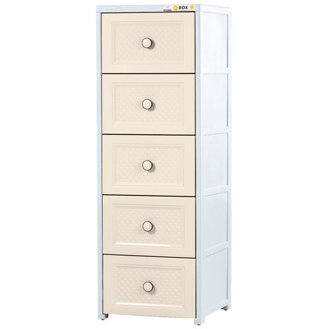 Q-Box Drawer on Wheel 6 Layer - Cream
