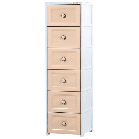 Q-Box Drawer on Wheel 6 Layer - Mocha