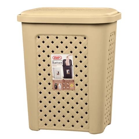 Rattan Laundry Big Basket - Beige