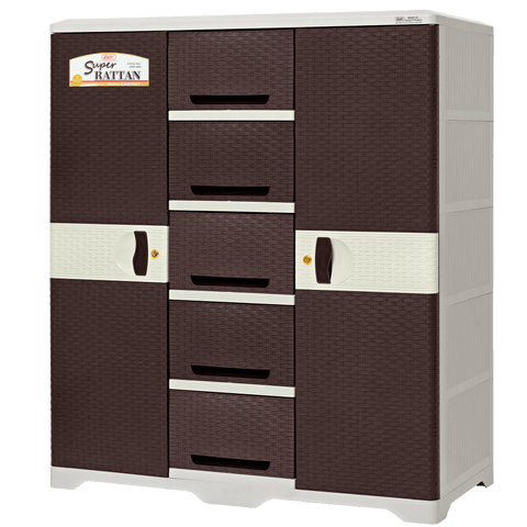 Super Rattan Dual Cabinet - Choco