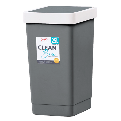 Zooey 25L Trashcan Clean Bin - Grey