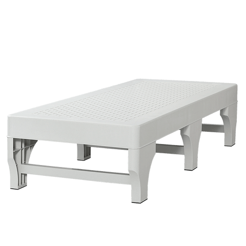 Zooey Cool and Comfort 30" (No Headboard) Bed Frame - Cream
