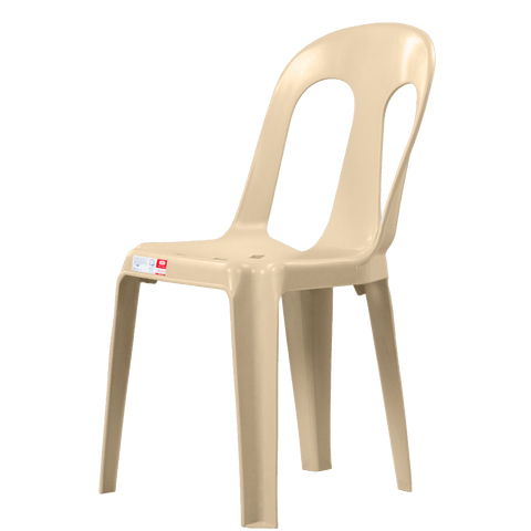 Zooey Diamond Monoblock Chair  - Beige