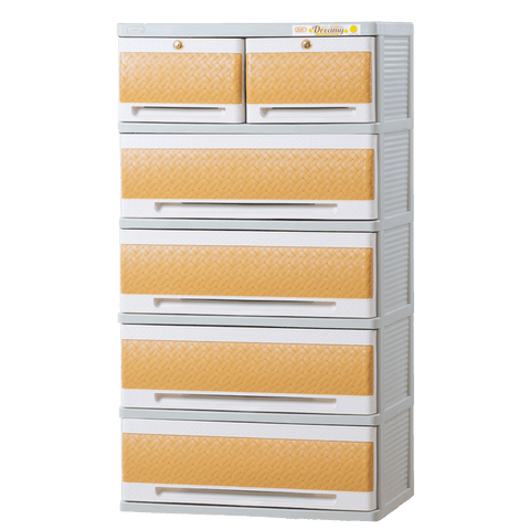 Zooey Dreamy 2-Tone 5-Layer Drawer - Beige