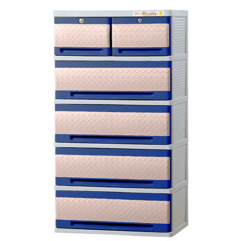 Zooey Dreamy 2-Tone 5-Layer Drawer - Blue Cream