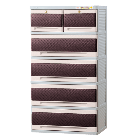 Zooey Dreamy 2-Tone 5-Layer Drawer - Choco