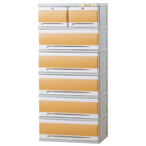 Zooey Dreamy 2-Tone 6-Layer Drawer - Beige