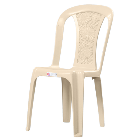 Zooey Floral Monoblock Chair - Beige