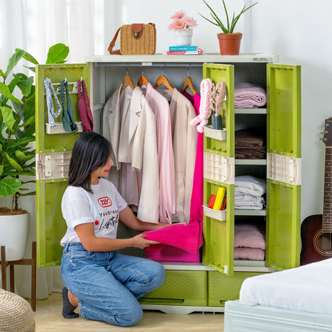 Zooey Grand Rattan Cabinet / Wardrobe 