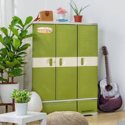 Zooey Grand Rattan Cabinet / Wardrobe 