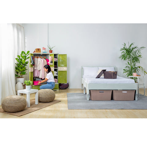 Zooey Grand Rattan Cabinet / Wardrobe 