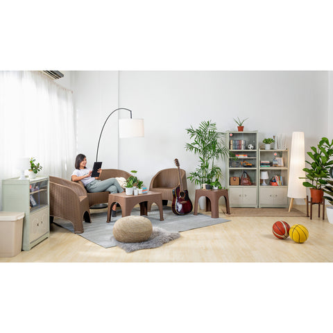 Zooey Modern Rattan 1-Seater Sofa