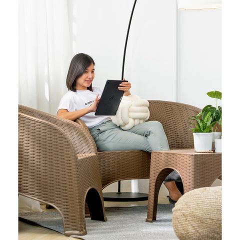 Zooey Modern Rattan 2-Seater Sofa 