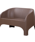 Zooey Modern Rattan 2-Seater Sofa - Mocha