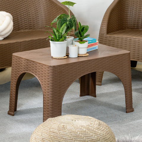 Zooey Modern Rattan Center Table