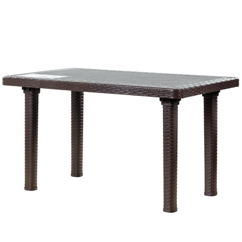 Zooey Palmera 6-Seater Rattan Table - Choco