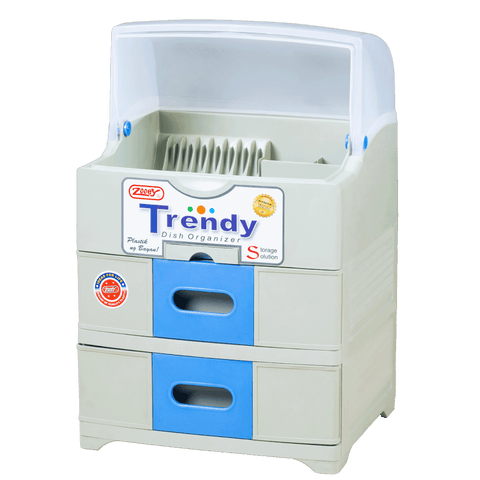 Zooey’s Trendy Dish Drainer 2 Drawer - Blue