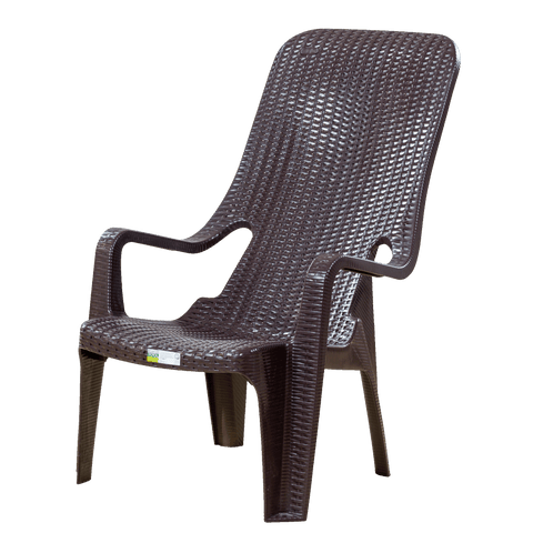 Zooey Tropical High Back Monoblock Chair - Choco