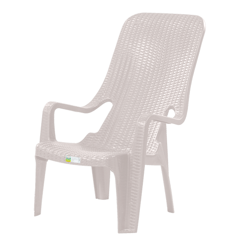 Zooey Tropical High Back Monoblock Chair - Cream