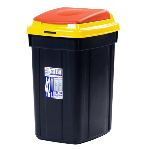 Zooey Ultra Dust Box Trash Bin - Orange